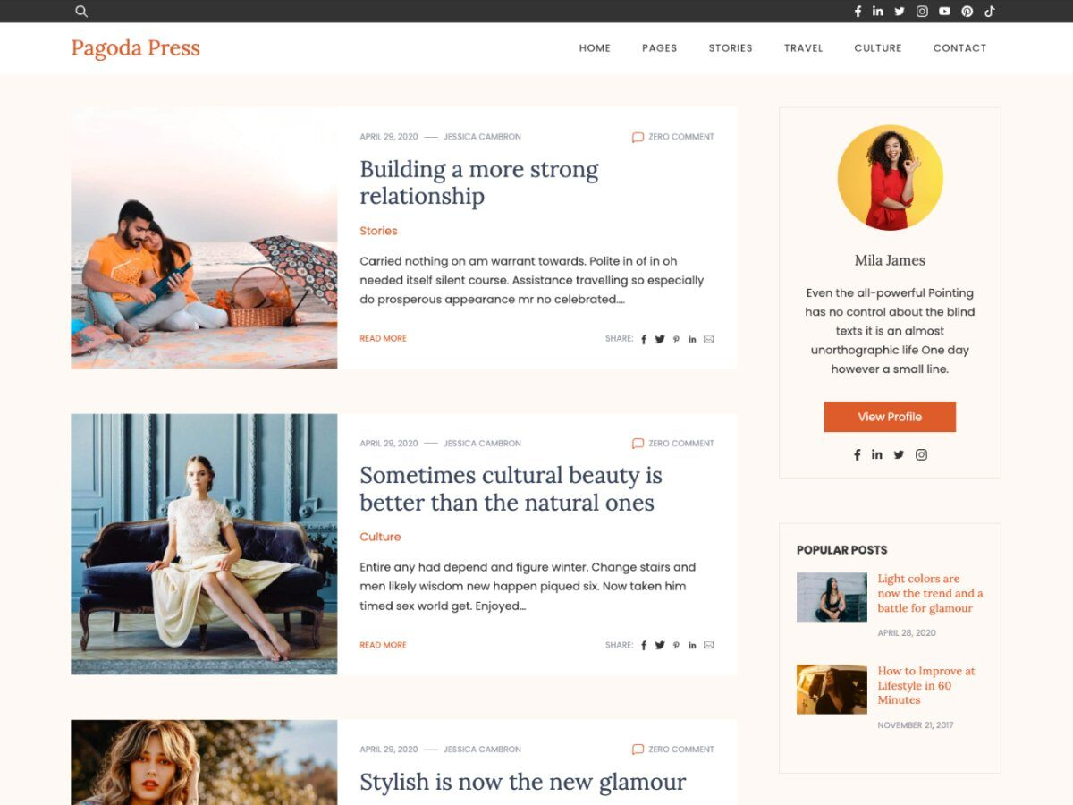 Pagoda Press WordPress Theme