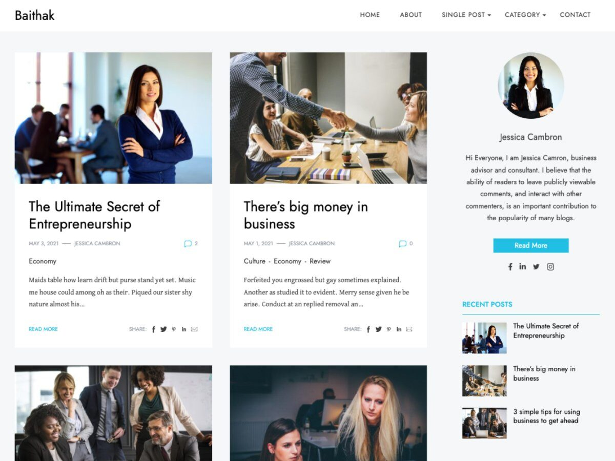 Baithak WordPress Theme